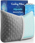 SelectSoma SomaSleep Cooling Pillow for Hot Sleepers with Lavender Scent - Curved Side Sleeper Bed Pillow - Gel Cooling Memory Foam Pillow for Neck, Back and Shoulder Pain Relief - Queen Grey