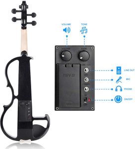 Vangoa 4/4 Electric Silent Violin – Black
