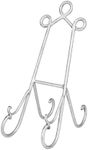 Deco 79 Metal Display Easel Scroll Tabletop Easel, Display Stand 6" x 10" x 14", Gray