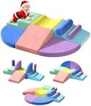 Twinkoo Extra Large 8-Piece Soft Climbing Toys for Toddlers, Foam Climbing Block Set with Jumbo Size, Boosts Motor Skills & Color Coordination, Safe Indoor Toy for Child Development