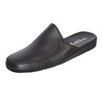 Maria Moda 1942 -- Pantofola |Men's Leather Mule Slippers - Made in Italy (Black - EU 43/US Men 10)