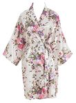 Cherry Blossoms Floral Kimono Robe Silk Bridal Bridesmaid Wedding Robes Bathrobe