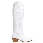 MeiLuSi White Cowgirl Boots for Wom