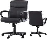 Adjustable Mid Back Office Chair Ergonomic Computer Chair with Padded Armrests 