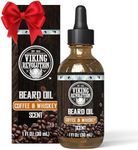 Viking Revolution Coffee Whiskey Beard Oil for Men -Natural Mens Beard Oil with Argan Oil and Jojoba Oil -Beard Softener,Strengthens and Moisturizes- Beard Conditioner for Men(Coffee Whiskey, 1 Pack)