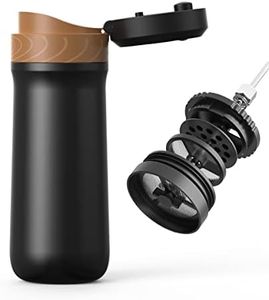 BENFUCHEN Portable French Press Coffee Maker Car-Go Vacuum Insulated Bottle, Travel French Coffee Maker With Unique Filter Stainless Steel Tea/Coffee Mug For Camping, 320ML