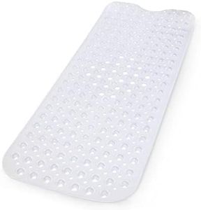 KEPLIN Premium Non-Slip Bath Mat - 200 Suction Cups, BPA, Latex Free, Mildew Resistant, Machine Washable - Safe, Durable & Comfortable for Bathroom Tubs (Clear, Bath, 100 x 40cm)