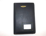 Pilot18 PU Leather Premium Pilot logbook Cover with License Pockets and Pen Holder