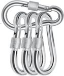 Large Spring Snap Hook Carabiner, Snap Hook Clip Heavy Duty Carabiner Clip, Stainless Steel Spring Snap Hook Carabiner Carabiner Outdoor (8MM Screw)