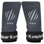 Bear KompleX Carbon No Hole Speed Hand Grips for Pull-Ups, Weightlifting, WODs with Wrist Straps, Cross-Training Gloves, Comfort and Support, Hand Protection from Rips and Blisters for Men and Women