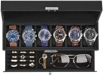 SONGMICS 6-Slot Watch Box, Lockable