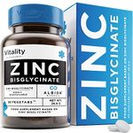 Chelated Zinc Bisglycinate - Zinc Supplements for Men and Women to Boost Your Immune System, Bones, Hair, Skin, and Nails, Zinc Bisglycinate Chelate, 90 Vegan Zinc Tablets (25mg)