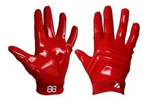 BARNETT FRG-03 professional receiver football gloves, RE, DB, RB RED (M)