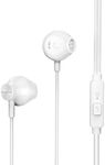 Philips in-Ear Earbud Neodynium Earphones/Headphones w/Mic & 1.2m Cable White