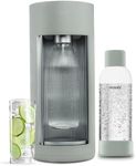 New Mysoda Glassy Design Sparkling Water Maker With 1L Glass & Plastic bottle - Silent Nordic Design Soda Maker Featuring A Sliding Door Opening - No Cylinder Included - Colour Green