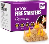 FATOK 150pcs Fire Starter, Natural Tumbleweed Fire Starters for Campfires, Fireplace, Fire Pit, BBQ, Chimney, Pizza Oven, Pellet Stove & Wood, Charcoal Starter for Grill (150pcs)