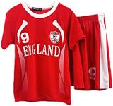 Football Summer Shorts Boys New Girls Top T-Shirt Vest Kit Set Outfit Gift Size Age 3-14 Years BNWT, England Red (160), 11-12 Years