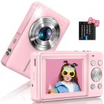 Digital Camera 1080P, 44MP Digital Camera Compact with Flash Image Stabilization and 16X Digital Zoom, Mini Selfie Camera Rechargeable Digital Camera for Kids Beginners Teenagers