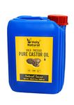 Organic Pure Castor Oil, 5000ml for Hair & Skin, Lustrous Shiny & Silky Hair, Moisturizing Dry & Glowing Skin, Growth For Eyelashes, Nail, Eyebrow & Beard