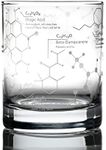 Greenline Goods Whiskey Glasses - 10 oz Tumbler Science of Whisky Glass - Etched with Whiskey Chemistry Molecules | Old Fashioned Rocks Glassware