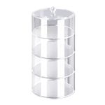 HGUIM 4 Layers Belt Organizer for Closet Acrylic Belt Display Storage Box Clear Belt Case Storage Holder for Belt Watch Jewelry Bracelets Ring Cosmetic