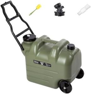 7.4 Gallon Water Jug with Wheels & Folding Handle, Portable Water Container, GIGYES Rolling Wheel Water Storage Tank for Hiking Camping