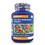 Multivitamin Advanced 50 Plus Active Formula for Women & Men - 90 Vegan Tablets. Supports Bone Health and Your Immune System. UK Supplier. 3 Months Supply