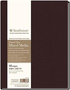 Strathmore 469-308 Hardbound Mixed Media Art Journal, 8.5" x 11", Toned Tan, 48 Pages