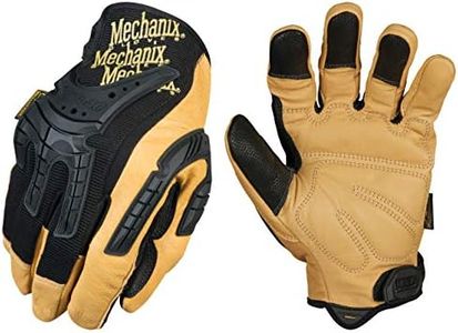 Mechanix Wear: CG Heavy Duty Leather Work Gloves - Vibration Absorbing, Impact + Pinch Protection (Large, Brown/Black)