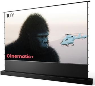 AWOL VISION 100" Motorized ALR Floor Rising Projector Screen for Ultra Short Throw Projector, Projector Screen for Home Theater, 4K/8K Ultra HD, Active 3D, 95% Ambient Light Rejecting-ALR-F210C