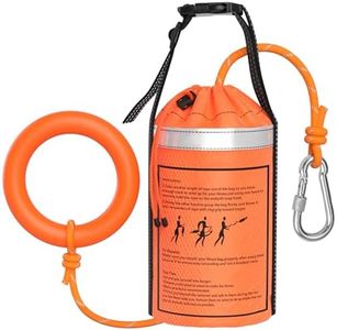 NTR Water Rescue Throw Bag with 70 Feet of Rope in 3/10 Inch Tensile Strength Rated to 1844lbs, Throwable Device for Kayaking and Rafting, Safety Equipment for Raft and Boat