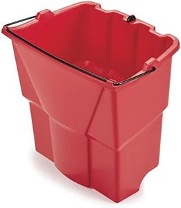 Rubbermaid Commercial Products Dirty Water Bucket for WaveBrake 2.0 35 Qt. Mop Bucket System, 18-Quart Capacity, Red, 14" x 9.8" x 15.2"