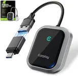 Kezhichao 2025 Wireless CarPlay & Android Auto Adapter - 2-in-1 Plug & Play Dongle Converts Wired to Wireless, Instant Setup for iPhone/Android Cars
