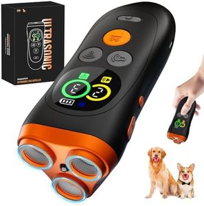 Dog Bark Deterrent Device,3X Ultrasonic Anti Barking Device for Dogs with Color LCD Screen,7 Modes 35FT Range Bark Control Indoor Outdoor Correct Bad Behavior,Safe&Humane Dog Training