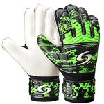 SPORIA Goalie Gloves Adult Youth Goalkeeper Gloves with Removable 5 Finger Saver, Breathable Soccer Goalie Gloves with Strong Wrist Support 4MM Latex Youth Goalie Gloves