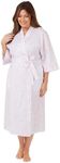 MayHa Ladies Swirl Leaf Dressing Cotton Gown | Luxury Look with Detachable Belt | Soft Polycotton Blend Material & Machine Washable Comfort