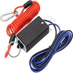 Trailer Breakaway Switch,Aspligo 6Ft Trailer Break Control kit,Breakaway Switch for Trailer Brake,Red Breakaway Coiled Cable with Electric Brake Switch for RV Towing Trailer