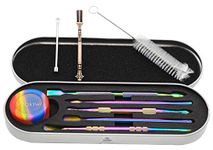 Vitakiwi Wax Carving Rainbow Tool Set with 5ml Silicone Container and Ｍetal Carrying Case