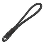 Anti-scratch Wrist Strap, Soft Comfortable Cotton Core Cord Lanyard for DSLR Camera (Black), Black, 22x5.5x1.3cm