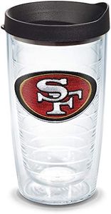 Tervis Made in USA Double Walled NFL San Francisco 49ers Insulated Tumbler Cup Keeps Drinks Cold & Hot, 16oz, Primary Logo