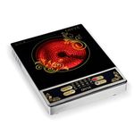 DIVYA ME-95 Infrared Cooktop 2000 Watts - All Utensils Compatible (Push Button Panel, Auto shut off and Overheat Protection)