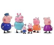 APK Pig Family Toy Set of 6,Soft Rubber face Pig, George, Daddy Pig, Mommy Pig, Granny Pig, Grandpa Pig,Best Gift for Kids(Pig-6)