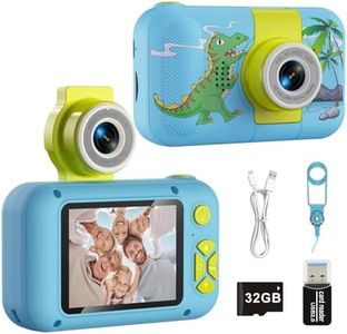 Cámara Fotos Infantil, Cámara ARNSSIEN para Niños, Pantalla IPS 2.4 Pulgadas, Lente Giratoria 180°, Selfie y Juego, Regalo Navidad/Cumpleaños para Niños 4-11 Años