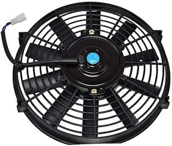 A-Team Performance - 150051 Electric Car Radiator Cooling Fan Transmission - Auto Cooler High Performance 850 CFM 12V Reversible Flat 10 Blades Black 10 Inches