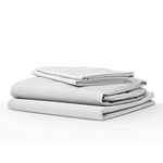 Five Looms 4 Piece Everyday Percale Sheets Set, 100% Cotton with Deep Pocket 15”, Easy Care Natural and Breathable Crisp Cooling Sheets Set, Fitted Sheet, Flat Sheet and 2 Pillowcases, Queen, Gray