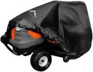 Himal Outdoors Pro Lawn Mower Cover - Heavy Duty 600D Polyester Oxford, Waterproof, UV Resistant, Universal Size Tractor Cover Fits Decks up to 54’’ with Storage Bag, Black