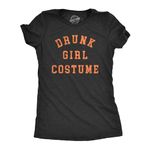 Womens Drunk Girl Costume T Shirt Funny Halloween Party Outfit Drinking Joke Tee for Ladies Funny Womens T Shirts Halloween T Shirt for Women Funny Black - XXL