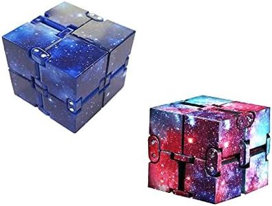 BDHI 2pcs Infinity Cubes Simple dimple Mini Puzzles Cube Pressure Reduction Educational Finger Toys for Adults and Kids Infinity Cube fidget toy helps in Stress and Anxiety Relief(Y59-2)