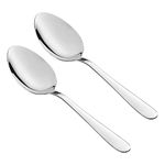 Tala Performance Stainless Steel Serving Spoons, Premium 2 Piece Set, Stainless Steel with Mirror Polish Finish, Dishwasher Safe, Metallic Silver