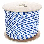 West Coast Paracord Twisted Polypropylene Pool Rope - 3 Strand Polypro Cord - Lightweight Utility Rope for Safety Lines, Pool Lanes - Blue and White (1/2 Inch x 200 Feet)